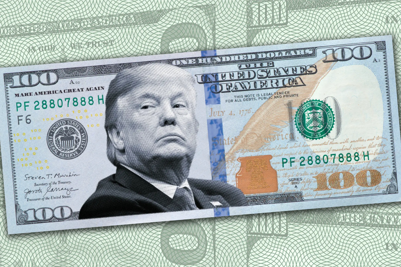 Un client s'est délesté d'un billet de 100 $ à l’effigie de Donald Trump... et il ne s'agissait pas d'un pourboire.